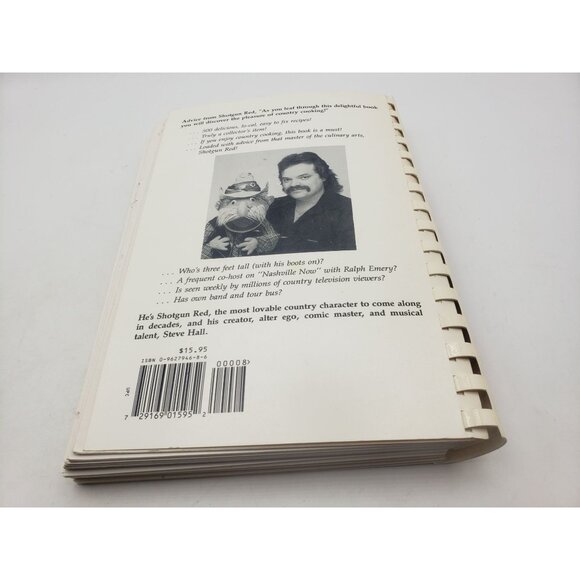 Cooking Country With Shotgun Red Cookbook Spiral-Bound First Edition 1993 READ - Picture 10 of 11